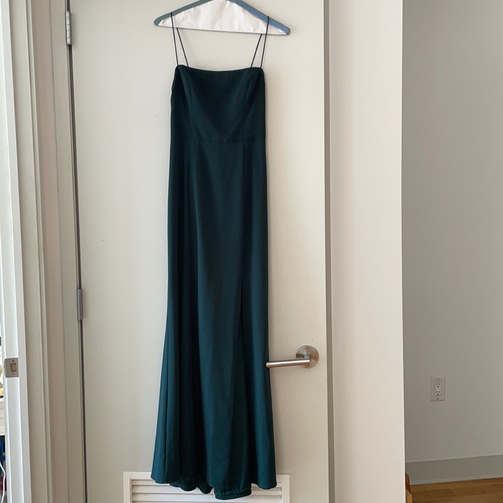 Amsale Bridesmaid Jade Dress In Olive